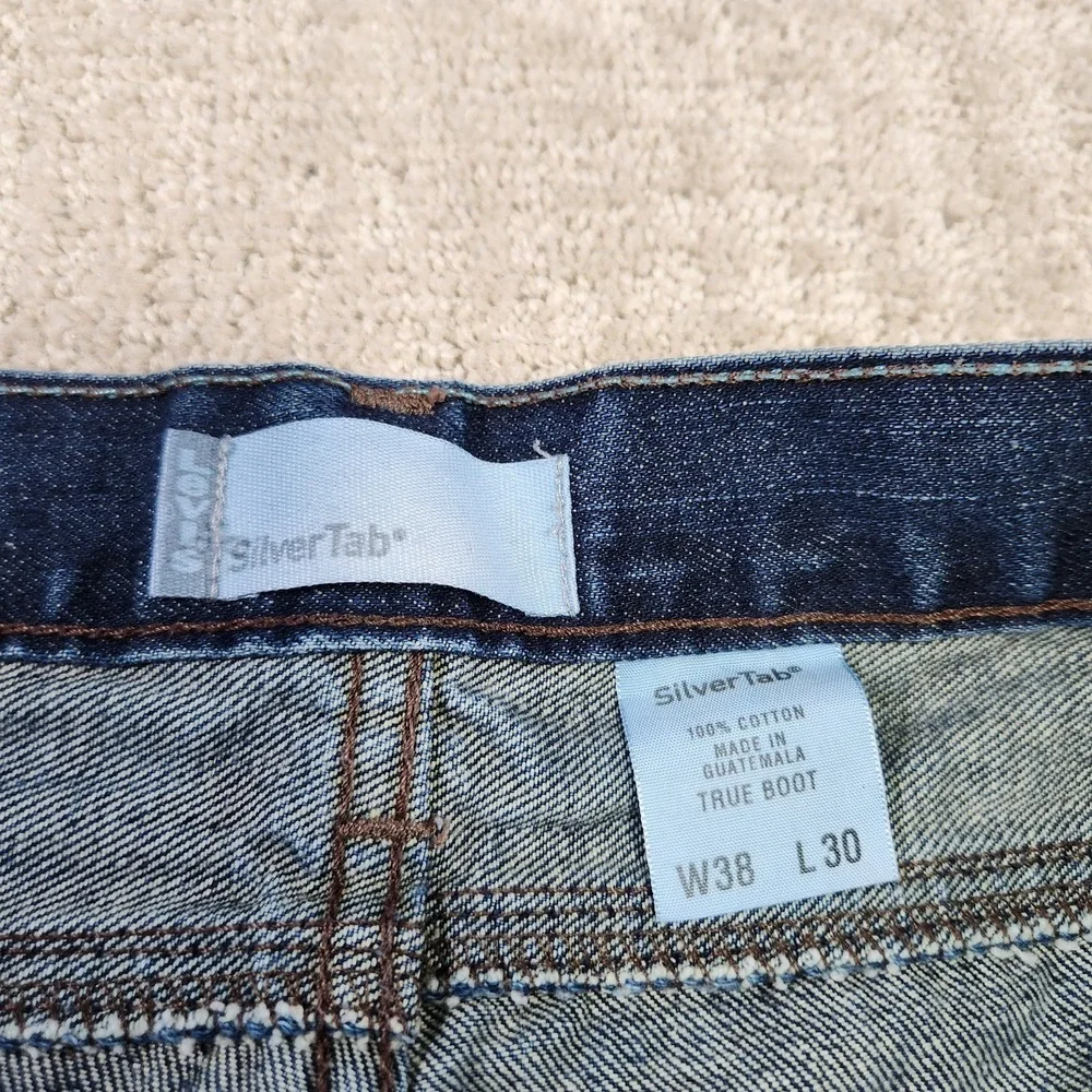 Vintage Levis Silvertab Jeans Men 38x30 True Bootcut Baggy Distressed Y2K Boot